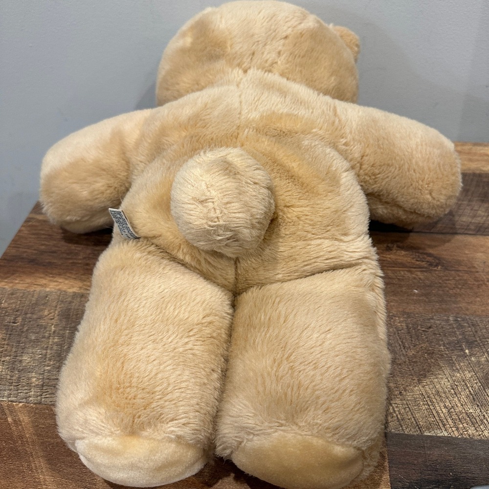 Vintage Gerber TLC Teddy Bear Plush 19" Large Tan Stuffed Animal Red Bow Tie - Picture 9 of 10